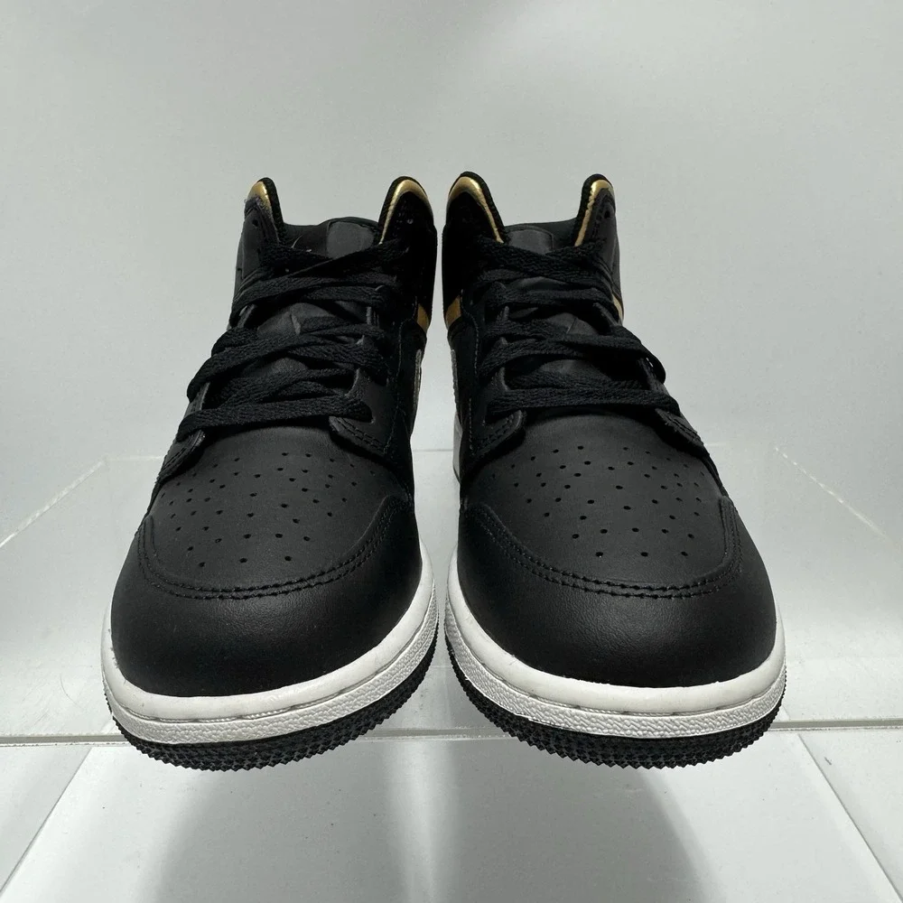 Brand New Air Jordan 1 One Mid Black Gold Sneakers Shoe DQ8426-071 Men's Size 11